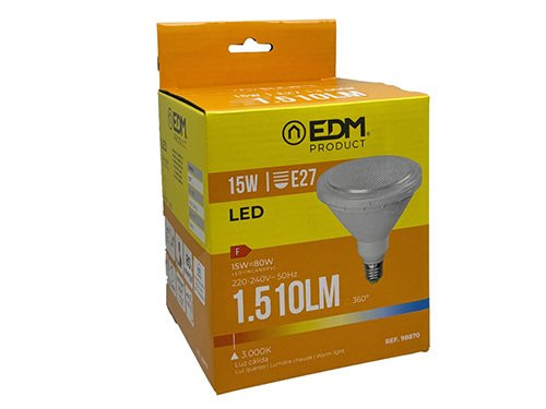 Foto van EDM LED lamp PAR38 E27 15-75W IP64 3000K EDM LED lamp PAR38 E27 15-75W IP64 3000K