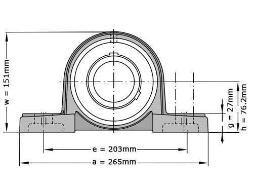 FAG Lagerblok Staand UCP213 (65mm)