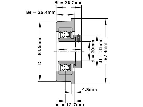 INA Insert Lager CRB20/83 (20x83.6x36.2mm)