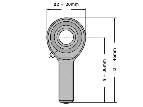 Foto van INA Stangkop GAKL6 PW (6x20x20mm) INA Stangkop GAKL6 PW (6x20x20mm)