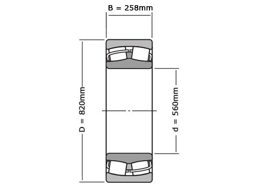STC-Steyr Tonlager Zelfinstellend 240/560 CA W33 (560x820x258mm)