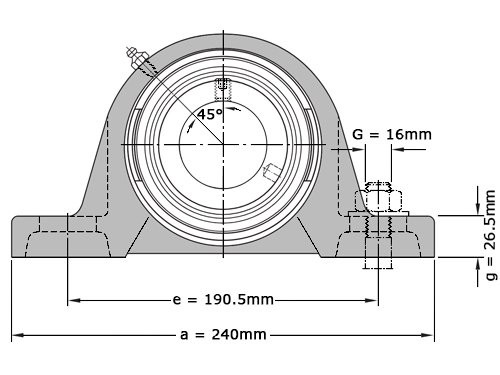 SKF Lagerblok Staand SY60 TR (60mm)