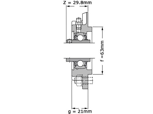 JTEKT - Koyo Lagerblok Rond UCFC205 J (25mm)