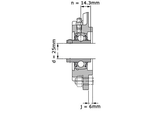 JTEKT - Koyo Lagerblok Rond UCFC205 J (25mm)