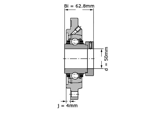 Foto van INA Lagerblok Rond TFE50 N (50mm) INA Lagerblok Rond TFE50 N (50mm)