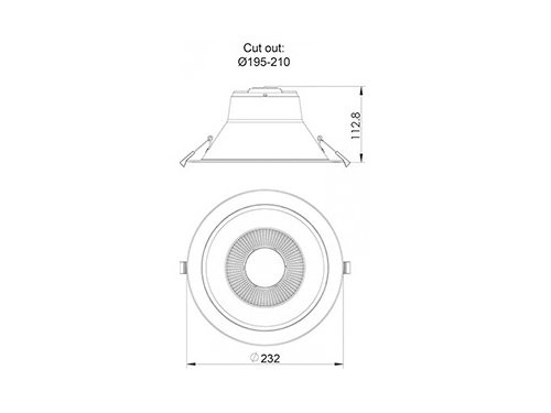 Foto van LED downlighter zwart reflector 28W Tri-White LED downlighter zwart reflector 28W Tri-White