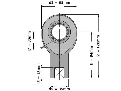Foto van SKF Stangkop SIL25 C (25x65x20mm) SKF Stangkop SIL25 C (25x65x20mm)