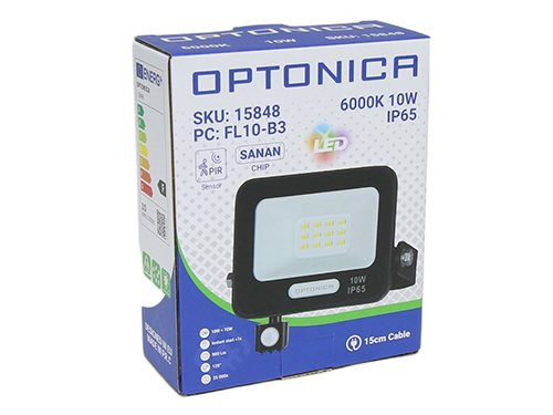 Foto van LED Bouwlamp 10W 6000K zwart + sensor LED Bouwlamp 10W 6000K zwart + sensor