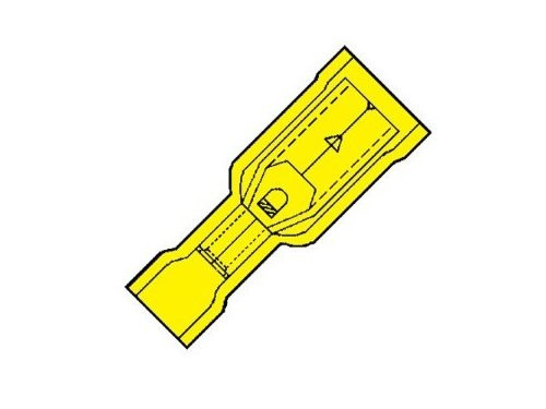 Kabelschoen rondsteker female iso geel 5mm