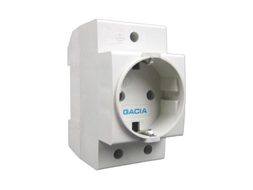 Foto van Stopcontact RA voor in groepenkast op DIN-Rail GACIA Stopcontact RA voor in groepenkast op DIN-Rail GACIA