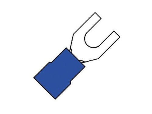 Kabelschoen vork blauw 5.3mm