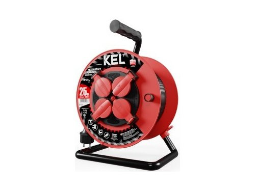 Kabelhaspel H05 3x1,5qmm 25m rood IP44