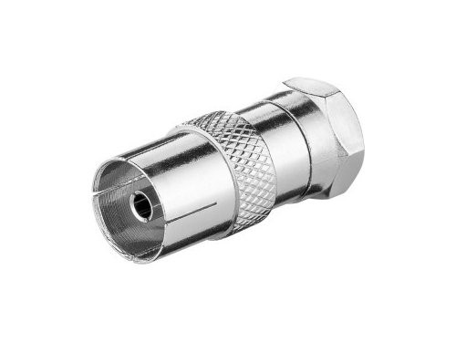 F-connector verbinder male - coax IEC female