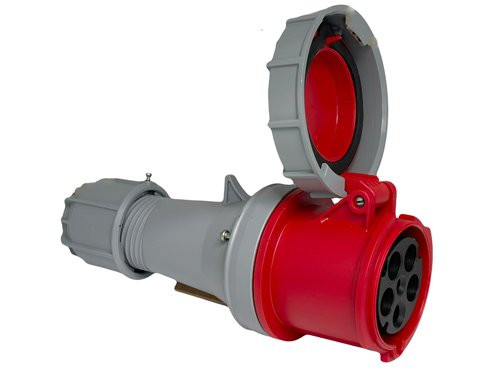 Foto van CEE 5P/63A/400V contra rood IP-67 CEE 5P/63A/400V contra rood IP-67