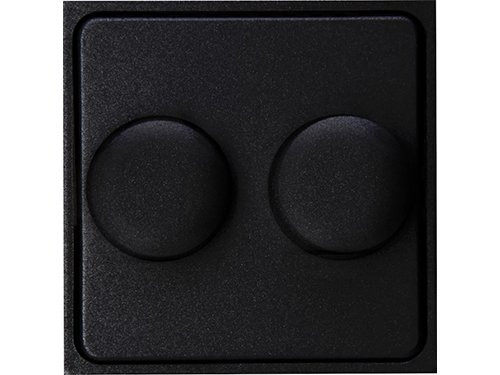 Foto van Kopp HK07 PURE mat zwart afdekplaat + knop DUO dimmer Kopp HK07 PURE mat zwart afdekplaat + knop DUO dimmer