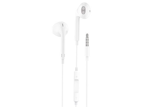 Foto van Oordopjes stereo 3,5mm met volumeregelaar wit Oordopjes stereo 3,5mm met volumeregelaar wit