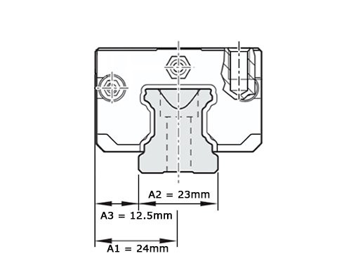 Bosch Rexroth Kogelwagen Koolstofstaal KWD-025-SNS-C0-N-1 Met Kogelketting