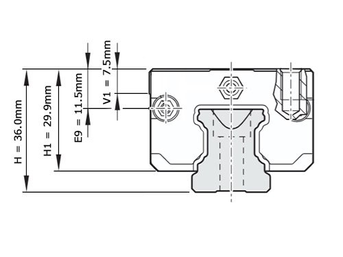 Bosch Rexroth Kogelwagen Koolstofstaal KWD-025-SNS-C0-N-1 Met Kogelketting