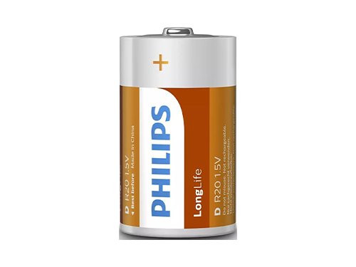 Foto van Philips Longlife batterij D blister(2) Philips Longlife batterij D blister(2)