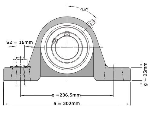 SKF Lagerblok Staand UCP311 (55mm)