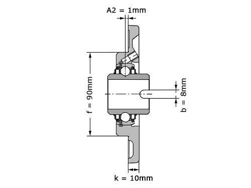 INA Lagerblok Rond RMEL35 N (35mm)