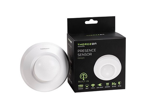 Foto van Aanwezigheidsmelder IR in/opbouw plafond 360 graden IP44 wit Aanwezigheidsmelder IR in/opbouw plafond 360 graden IP44 wit