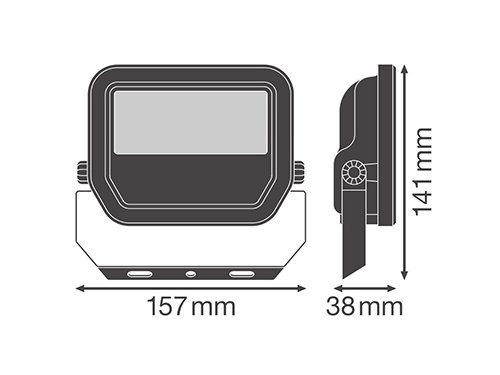 Foto van LED Bouwlamp 17W 6500K zwart LED Bouwlamp 17W 6500K zwart