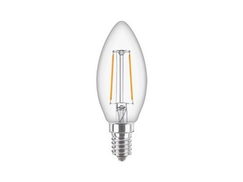 Philips LED kaars E14 2-25W 2700K filament helder