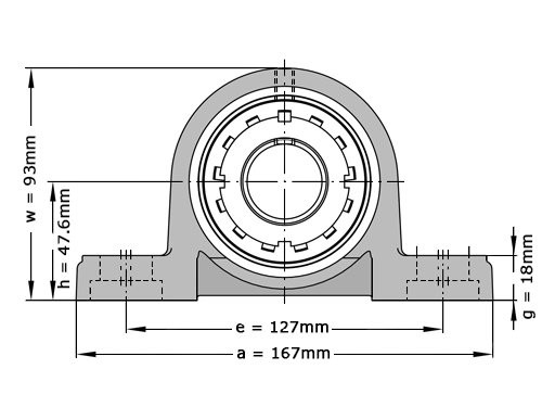 FAG Lagerblok Staand UKP207 J7 (30mm)