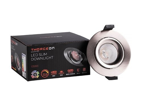 LED inbouwspot 8,2W DimToWarm 96mm rond verstelbaar geschuurd staal