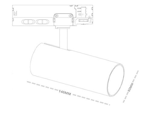 LED railspot 3-fase wit multi instelbaar 10-30W Tri-white