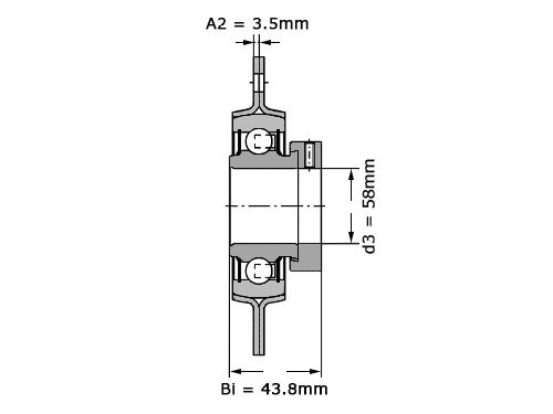 Foto van INA Lagerblok Plaatstaal Rond RA40 (40mm) INA Lagerblok Plaatstaal Rond RA40 (40mm)