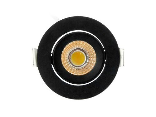 Foto van LED inbouwspot 5W 2700K 62mm 60gr rond verstelbaar zwart LED inbouwspot 5W 2700K 62mm 60gr rond verstelbaar zwart