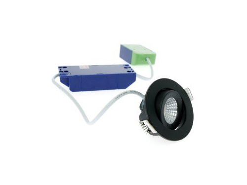 Foto van LED inbouwspot 5W 2700K 62mm 60gr rond verstelbaar zwart LED inbouwspot 5W 2700K 62mm 60gr rond verstelbaar zwart
