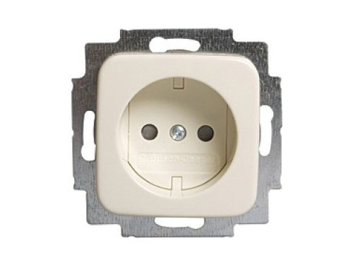 Foto van Busch Jaeger CREME inbouw stopcontact wcd Busch Jaeger CREME inbouw stopcontact wcd