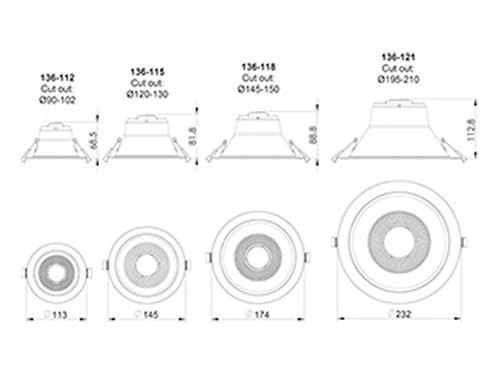 Foto van LED downlighter wit reflector 28W Tri-White LED downlighter wit reflector 28W Tri-White
