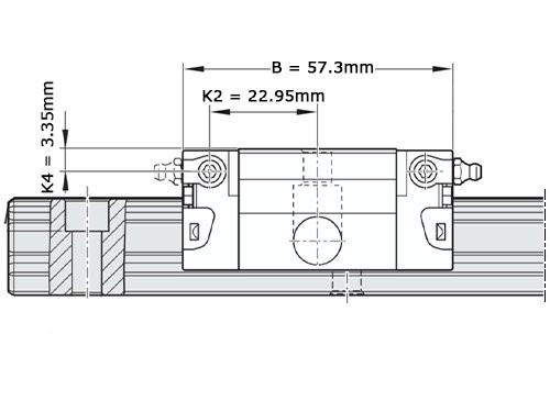 Bosch Rexroth Kogelwagen Koolstofstaal KWD-020-FKS-C1-H-1 Zonder Kogelketting