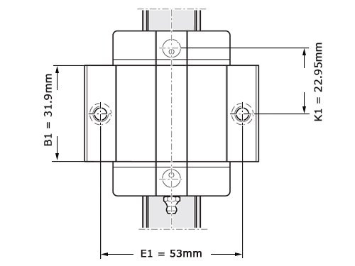Bosch Rexroth Kogelwagen Koolstofstaal KWD-020-FKS-C1-H-1 Zonder Kogelketting