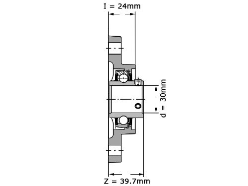 Foto van INA Lagerblok Ovaal PSFT30 (30mm) INA Lagerblok Ovaal PSFT30 (30mm)