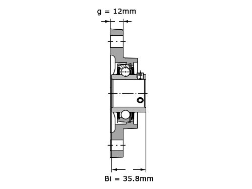 Foto van INA Lagerblok Ovaal PSFT30 (30mm) INA Lagerblok Ovaal PSFT30 (30mm)
