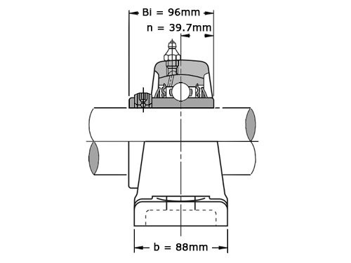 NTN Lagerblok Staand UCP218 D1 (90mm)