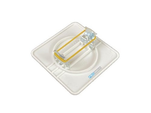 Foto van Blindplaat vierkant met schroefklemmen wit 80mm Blindplaat vierkant met schroefklemmen wit 80mm