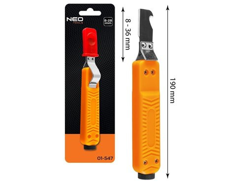 Kabelmes met haak 4-28mm 180mm