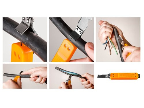 Kabelmes met haak 4-28mm 180mm