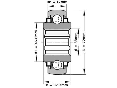 INA Insert Lager SK102 207 KRR B AH10
