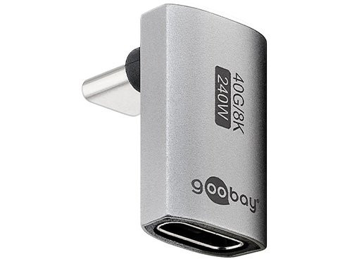 USB-C adapter - male/female verticaal lang