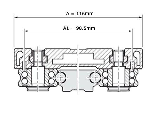 Foto van Bosch Rexroth Looprollenwagen Profiel Aluminium LWA-042-SNS-C1-E-0 Bosch Rexroth Looprollenwagen Profiel Aluminium LWA-042-SNS-C1-E-0