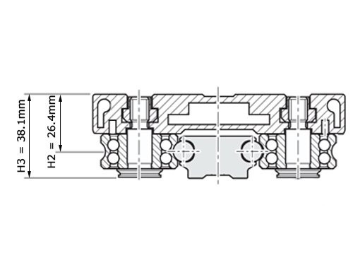Foto van Bosch Rexroth Looprollenwagen Profiel Aluminium LWA-042-SNS-C1-E-0 Bosch Rexroth Looprollenwagen Profiel Aluminium LWA-042-SNS-C1-E-0