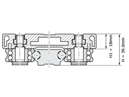 Foto van Bosch Rexroth Looprollenwagen Profiel Aluminium LWA-042-SNS-C1-E-0 Bosch Rexroth Looprollenwagen Profiel Aluminium LWA-042-SNS-C1-E-0