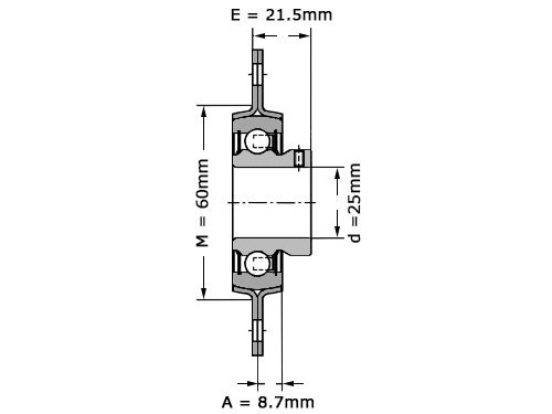INA Lagerblok Plaatstaal Ovaal RATY25 XL (25mm)